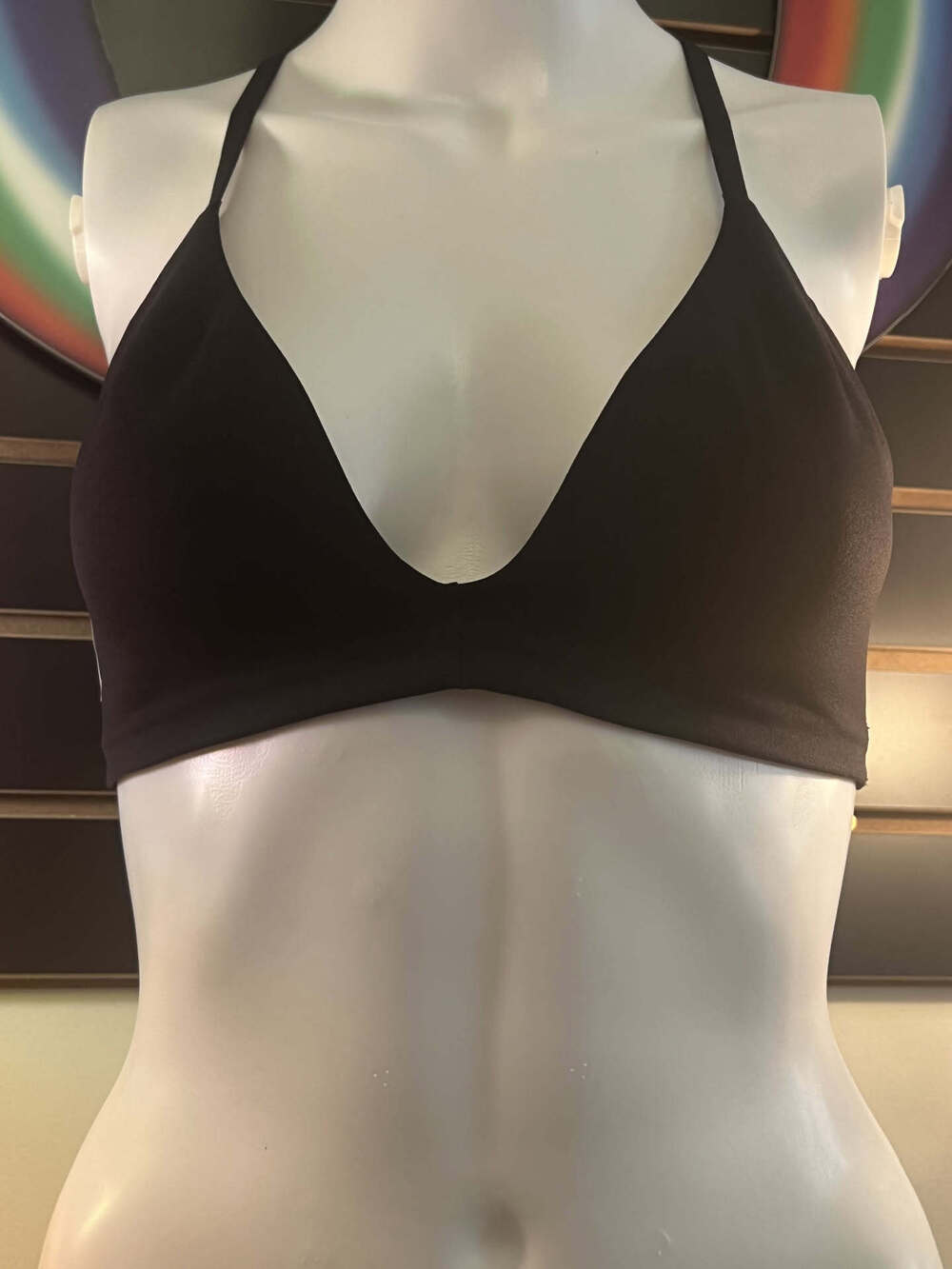 ✨ SKIMS Black Matte Plunge T-Back Bralette Wireless Bra Onyx 🖤